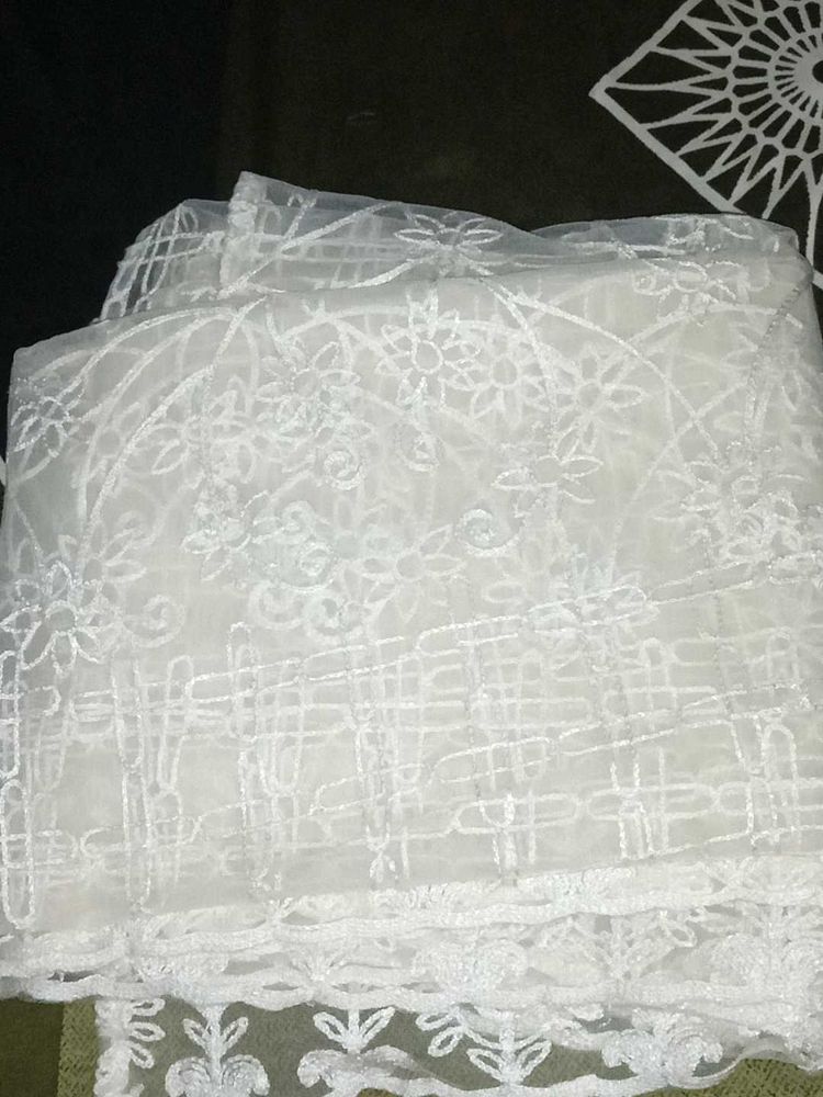 White Net Dupatta