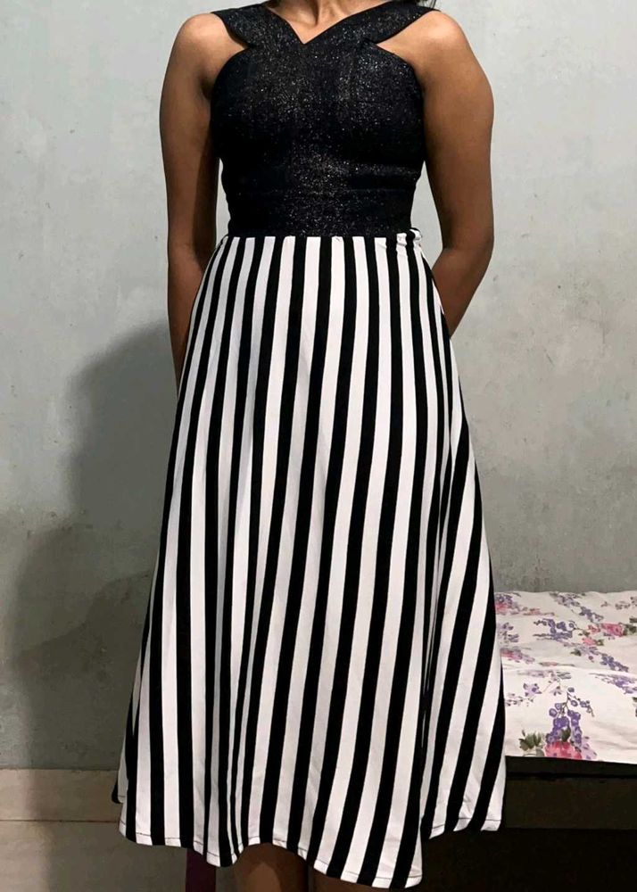 Striped Midi Dress