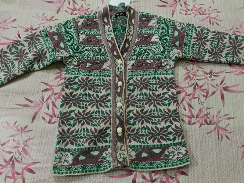 Patterned Knit Cardigan