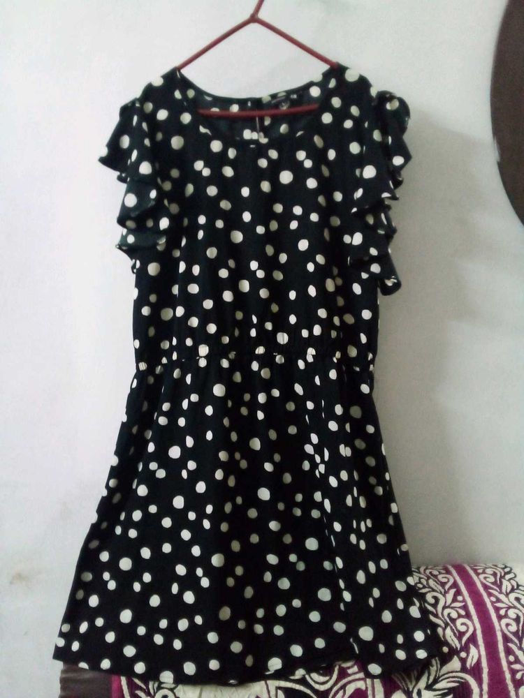 Black Dress With White Dots