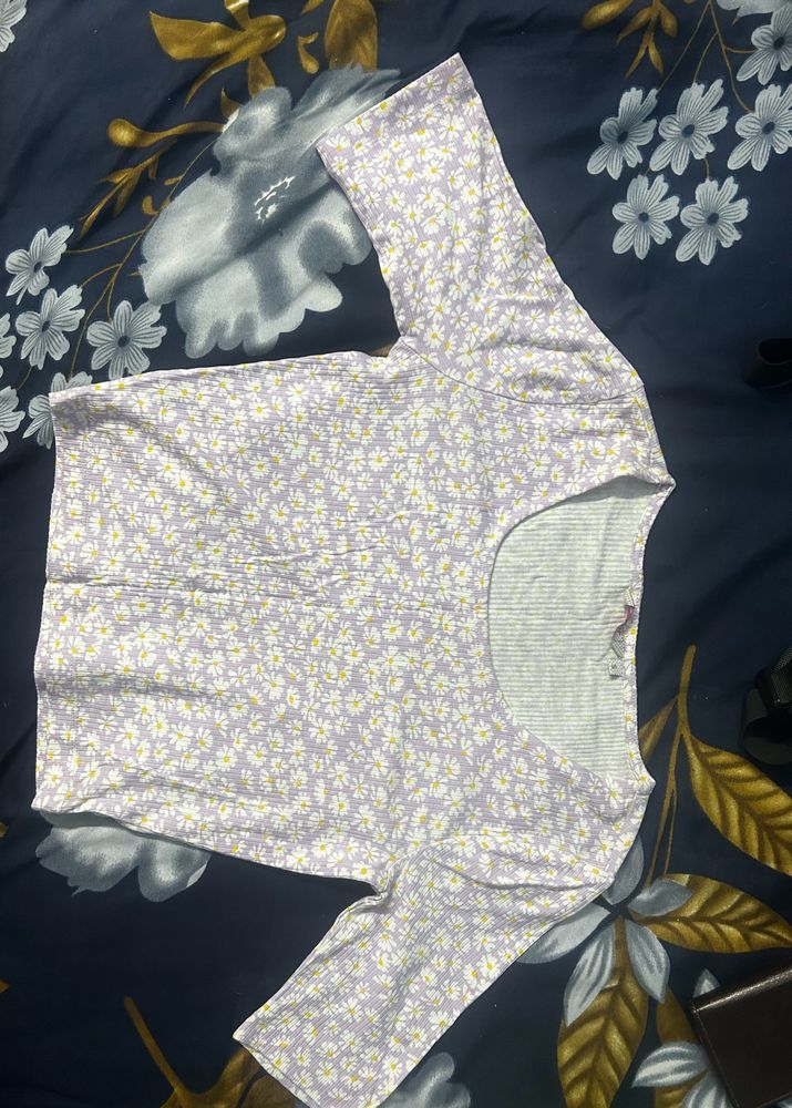 Ginger floral crop top