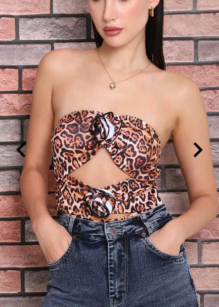 Shein Strapless Animal Print Bodysuit – Premium Tr