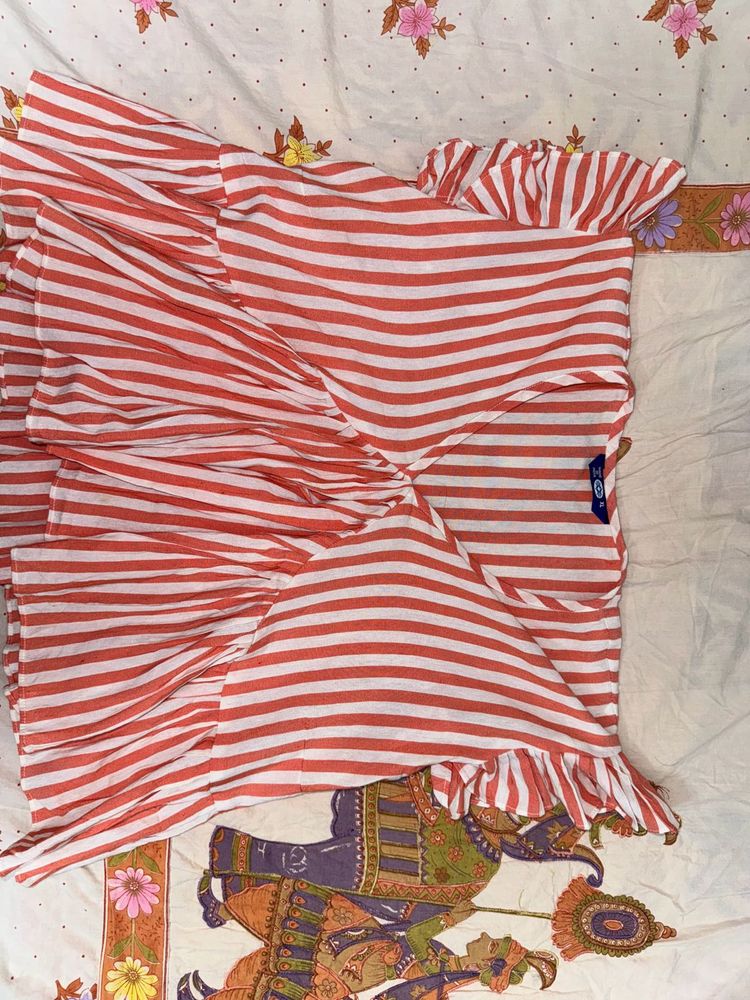 Striped Ruffle Top