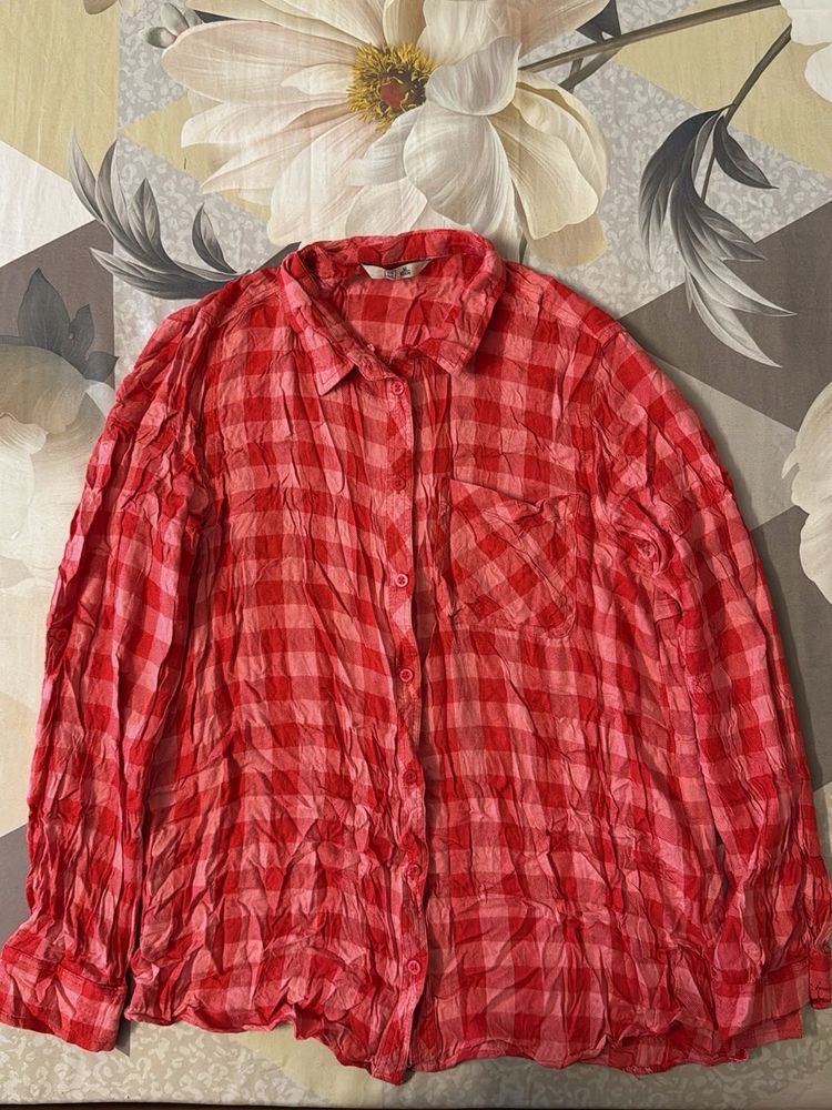 Red &amp; Pink Checkered Shirt