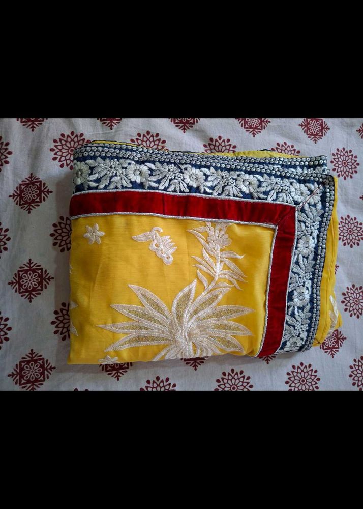Elegant Embroidered Saree