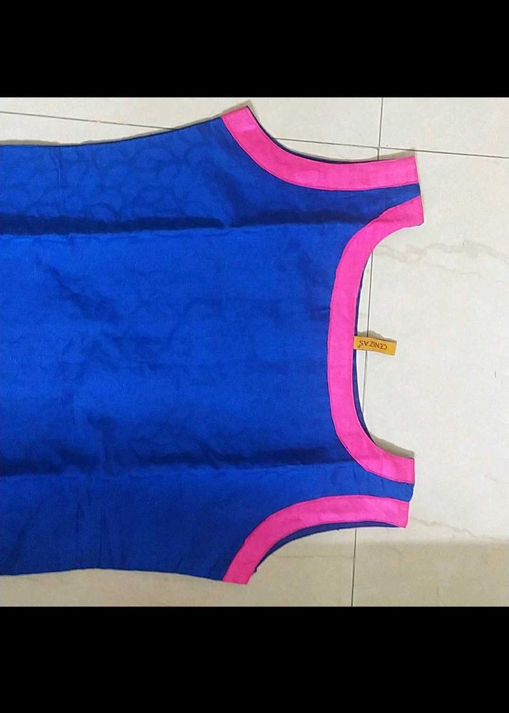 Blue &amp; Pink Sleeveless Top