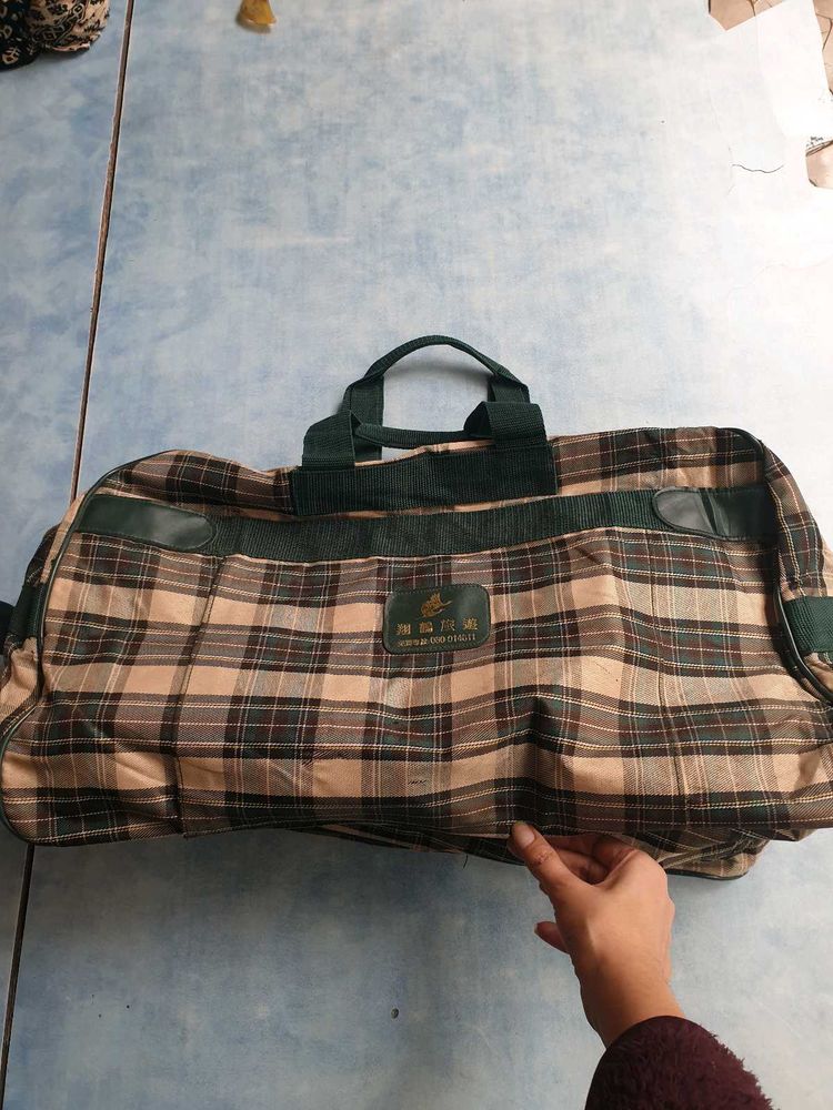 Plaid Travel Duffel Bag