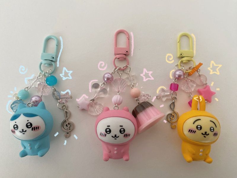 Handmade Chiikawa Hachiware And Usagi Keychains