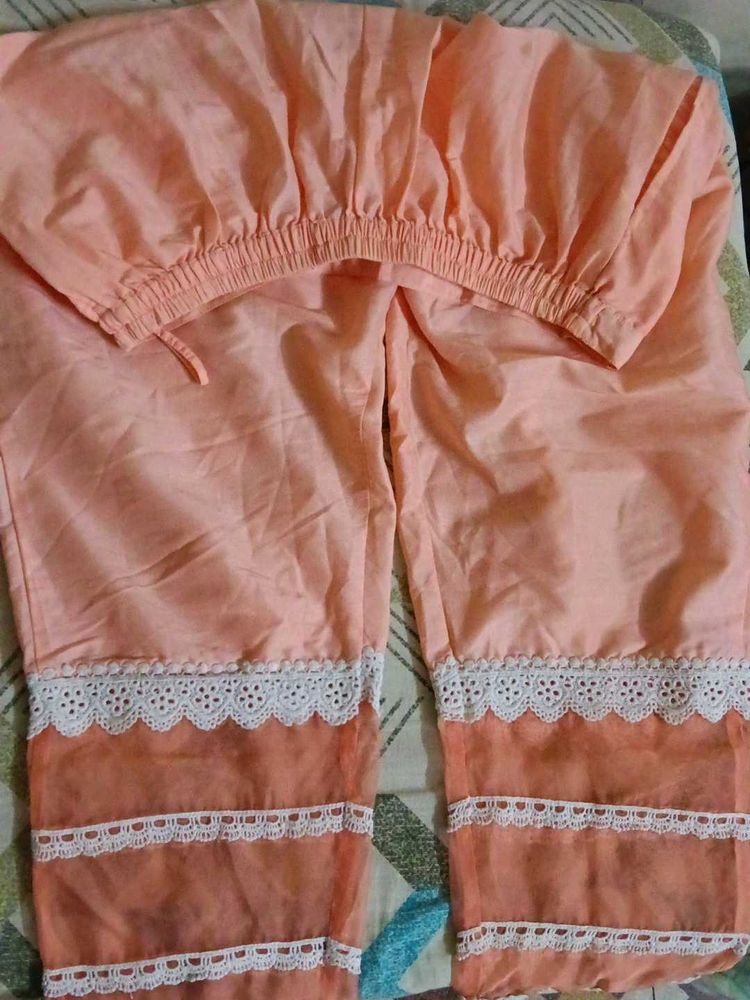 Peach Ethnic Suit