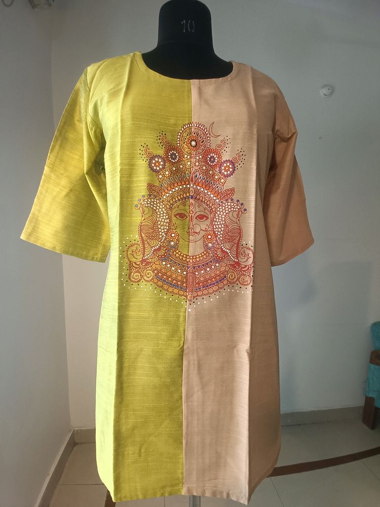Durga Double Coloured Kurta G/B