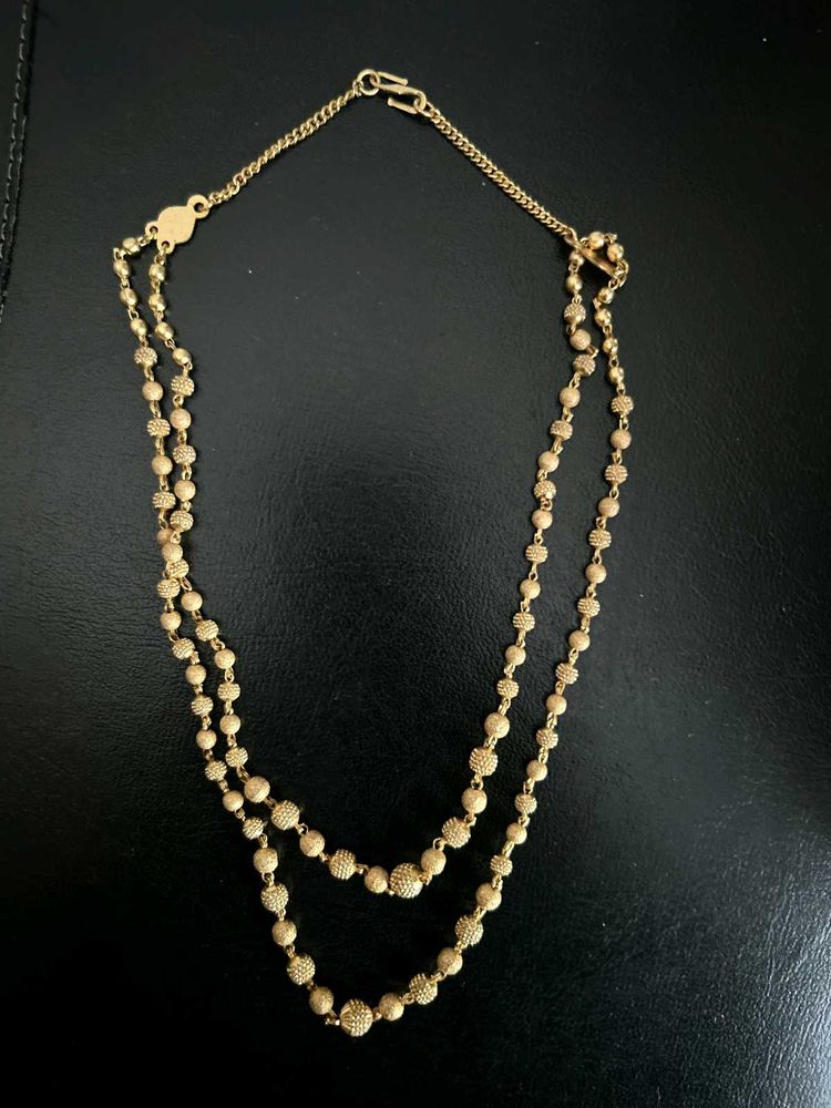 Vintage Gold Tone Beaded Necklace