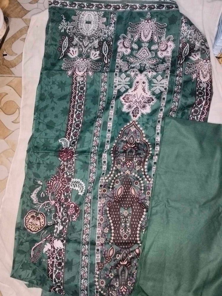 Green Dress Material