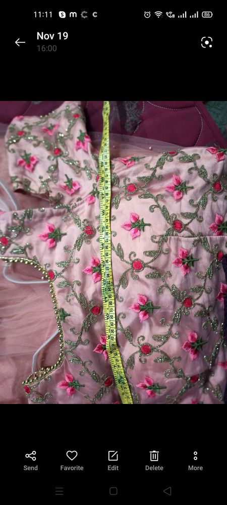 Pink Floral lehnga
