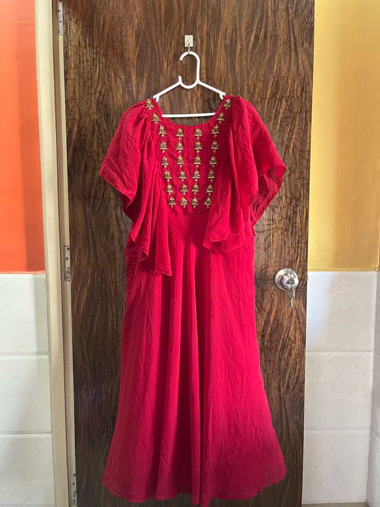 32 Bust Maroon Gown For Women