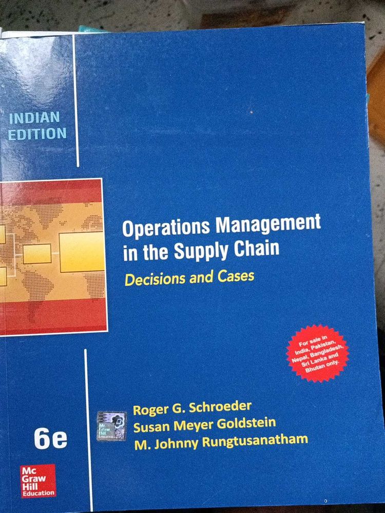 Operations Management In The Supply Chain