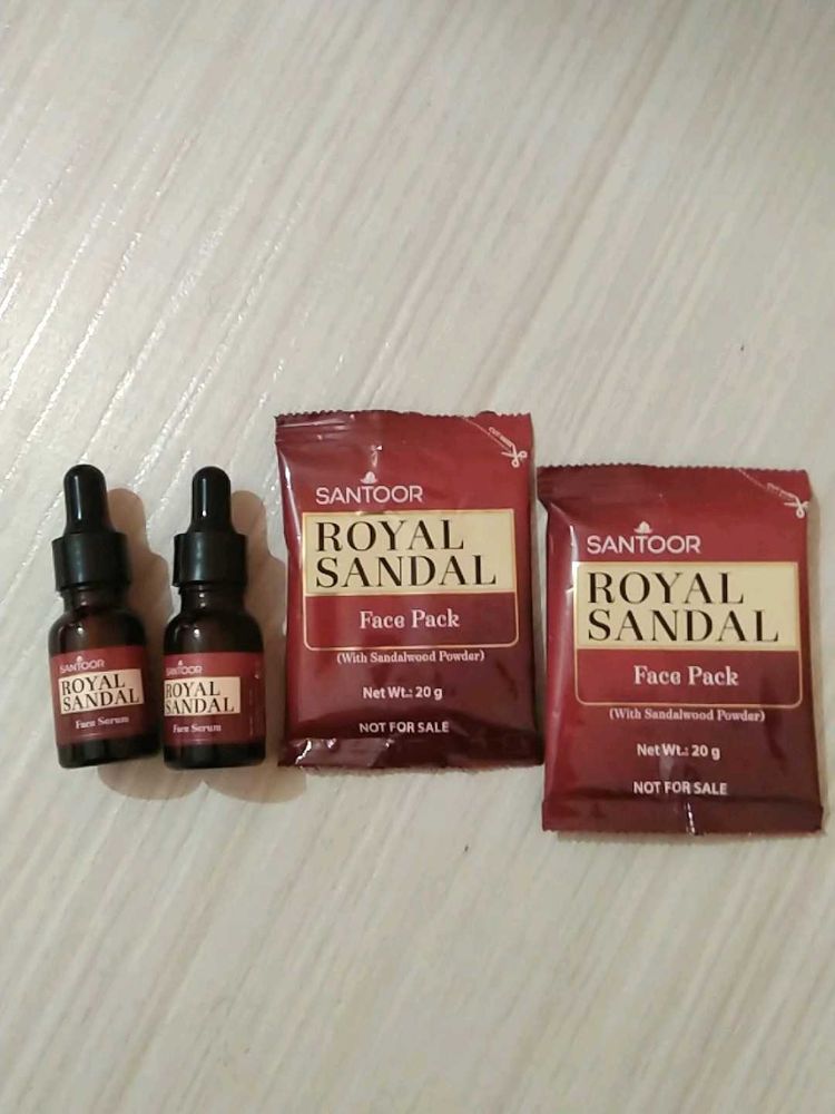 Santoor Royal Sandal Face Pack and serum