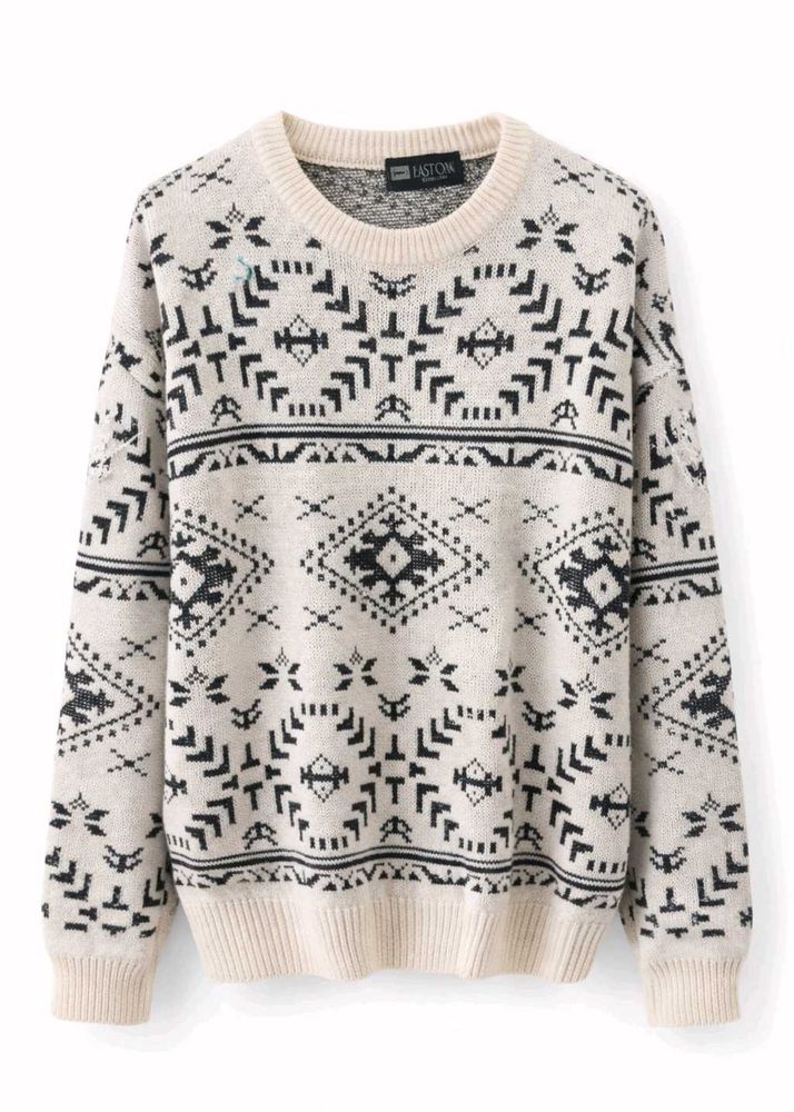 Patterned Knit Sweater