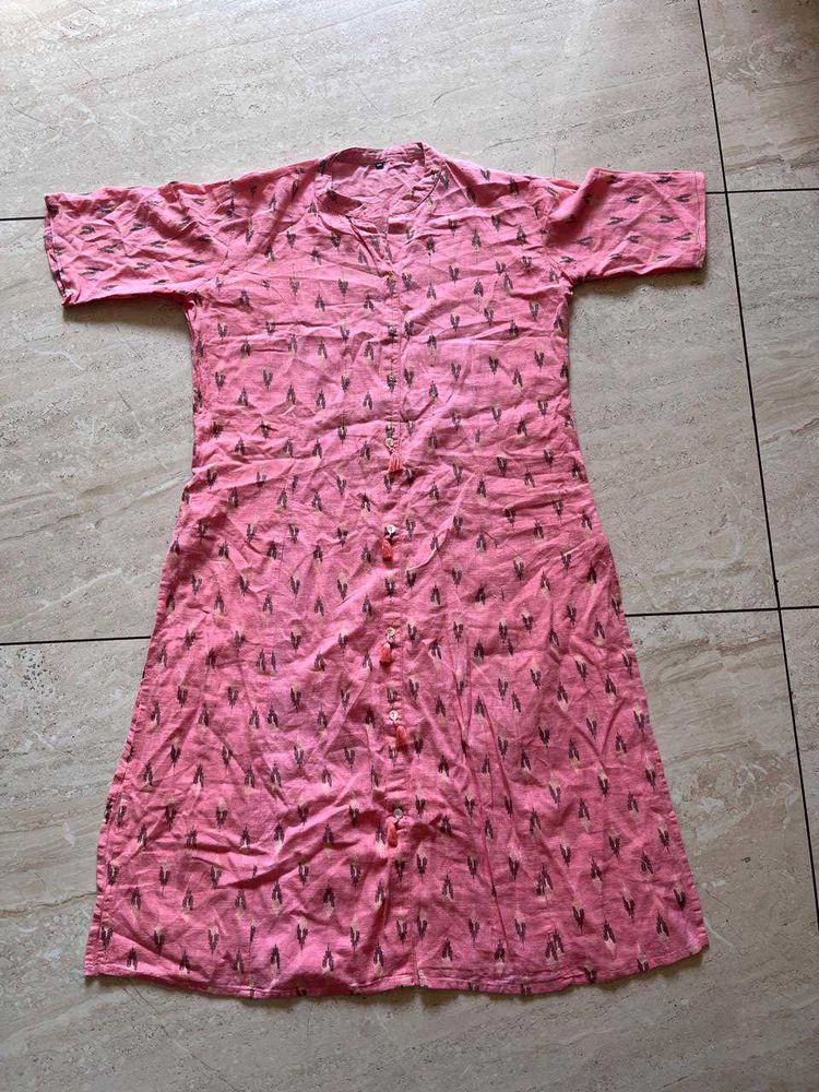 Printed Pink Kurti