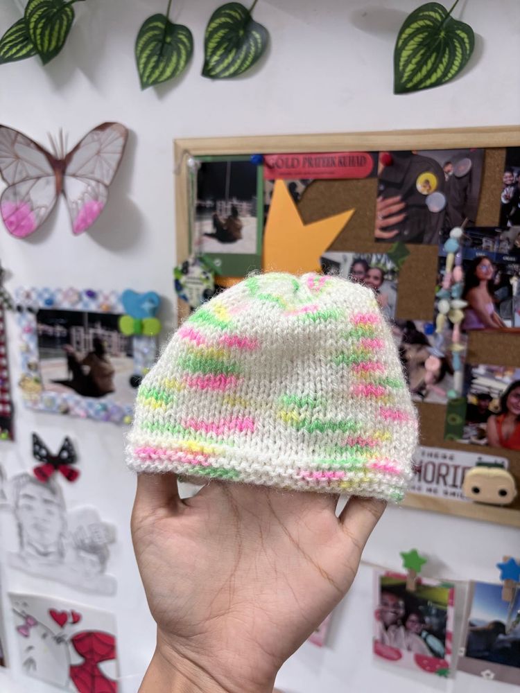 newborn Baby Beanie Hat and socks with lace