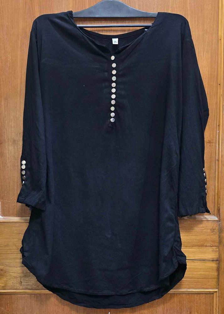 Chic Black Tunic Top