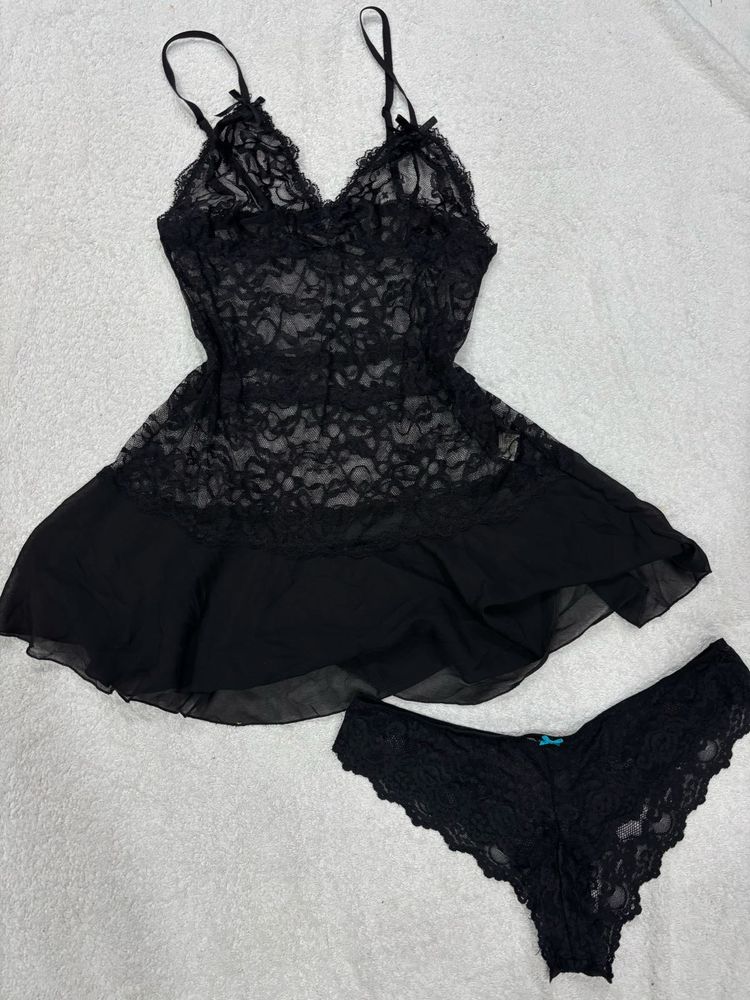 Lace Babydoll Lingerie Set