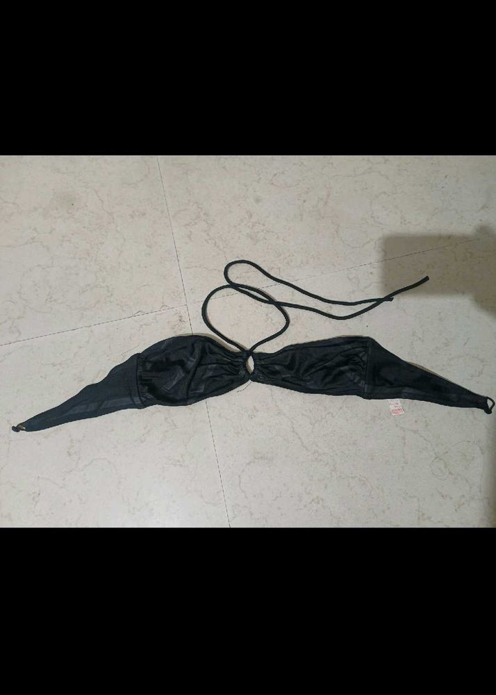Black Tie Up Bikini Bra
