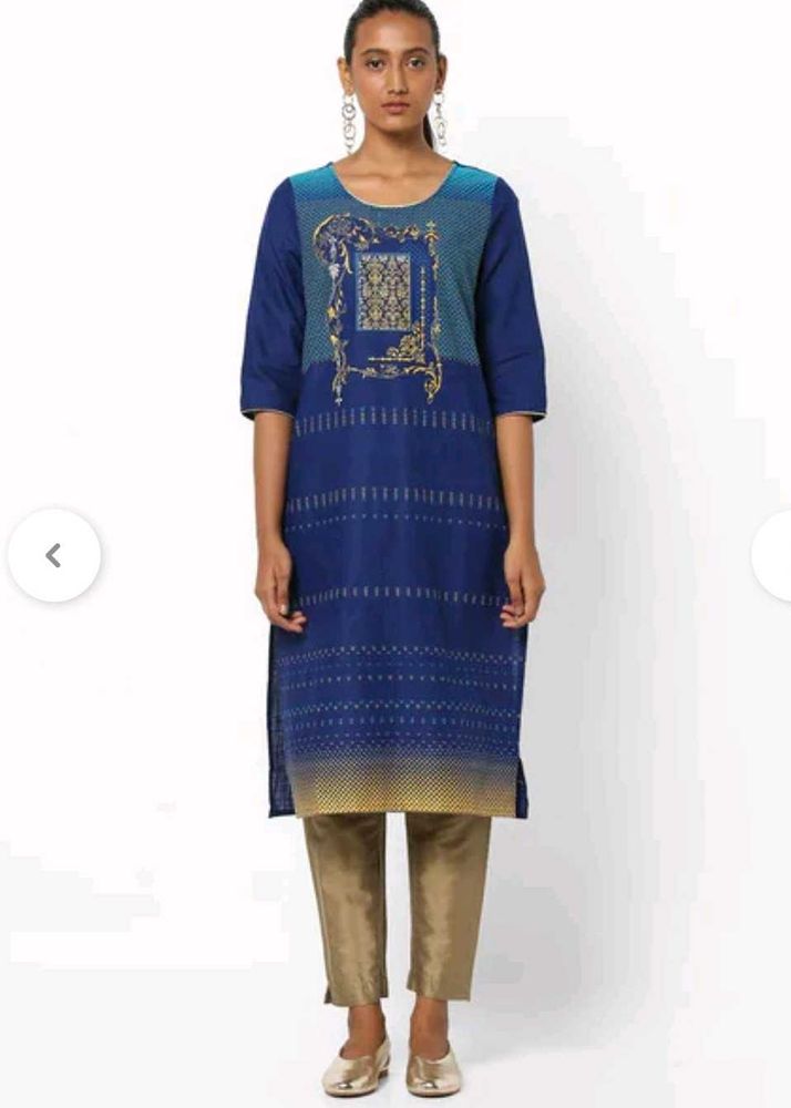 Beautiful Blue Design Printed Kurti
