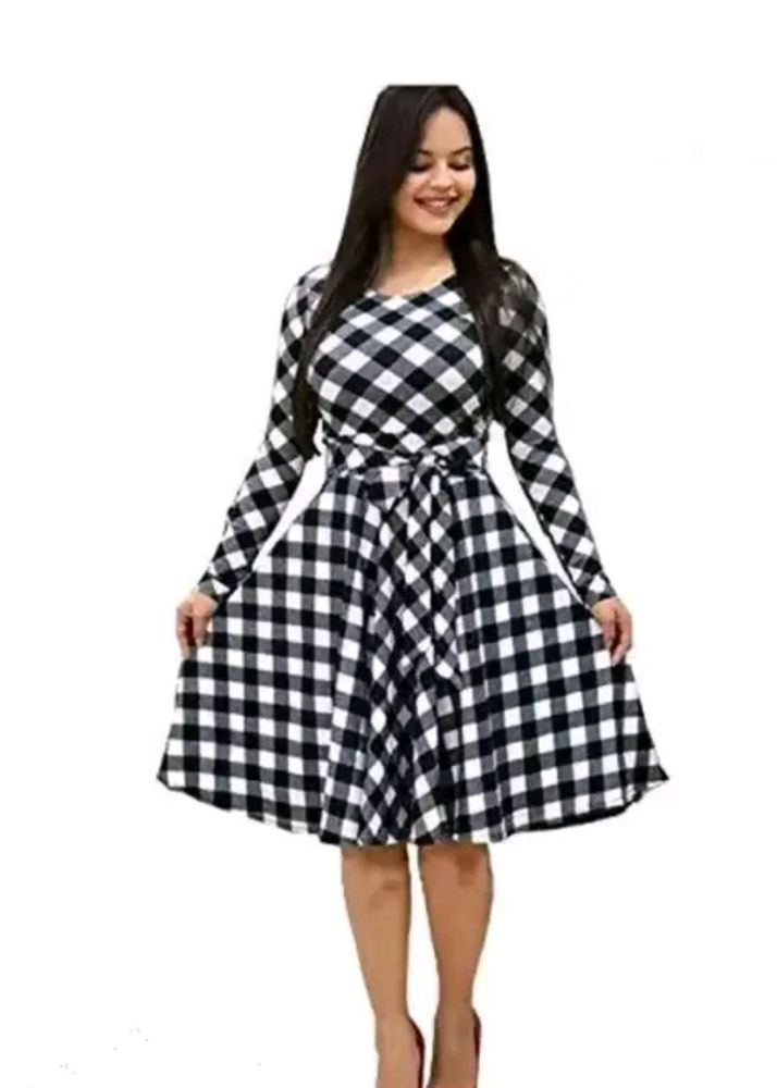 BLACK-WHITE Dress Frock