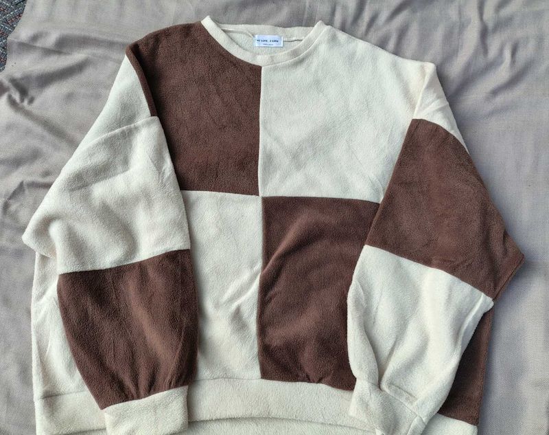 Two-Tone Terry Crewneck Sweatshirt