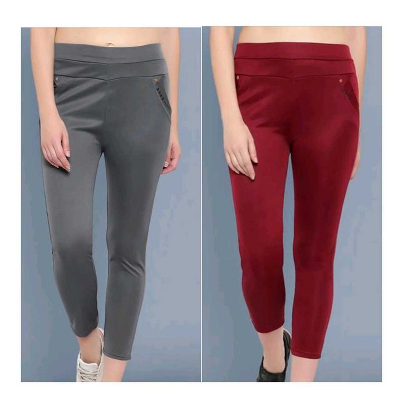 🆕✅Combo Of 2 Brand NEW Lycra Trouser Cum Jeggings