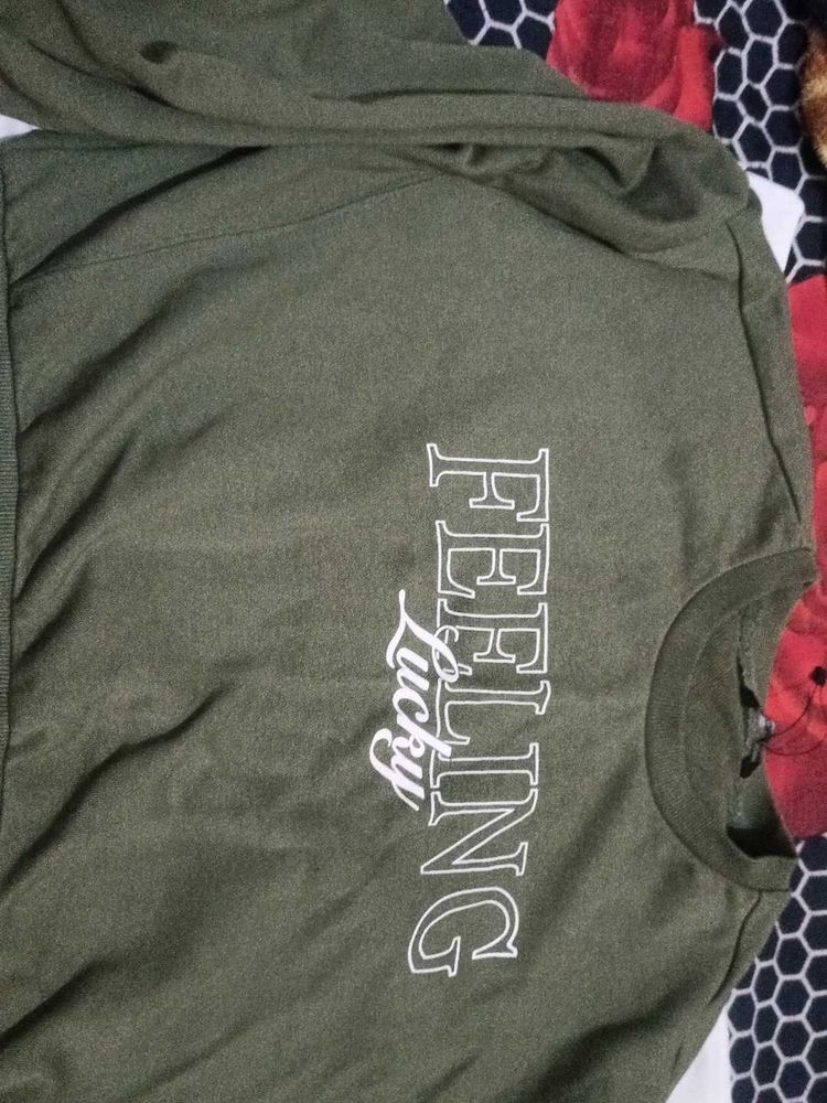 Olive Green &#39;Feeling Lucky&#39; Sweatshirt