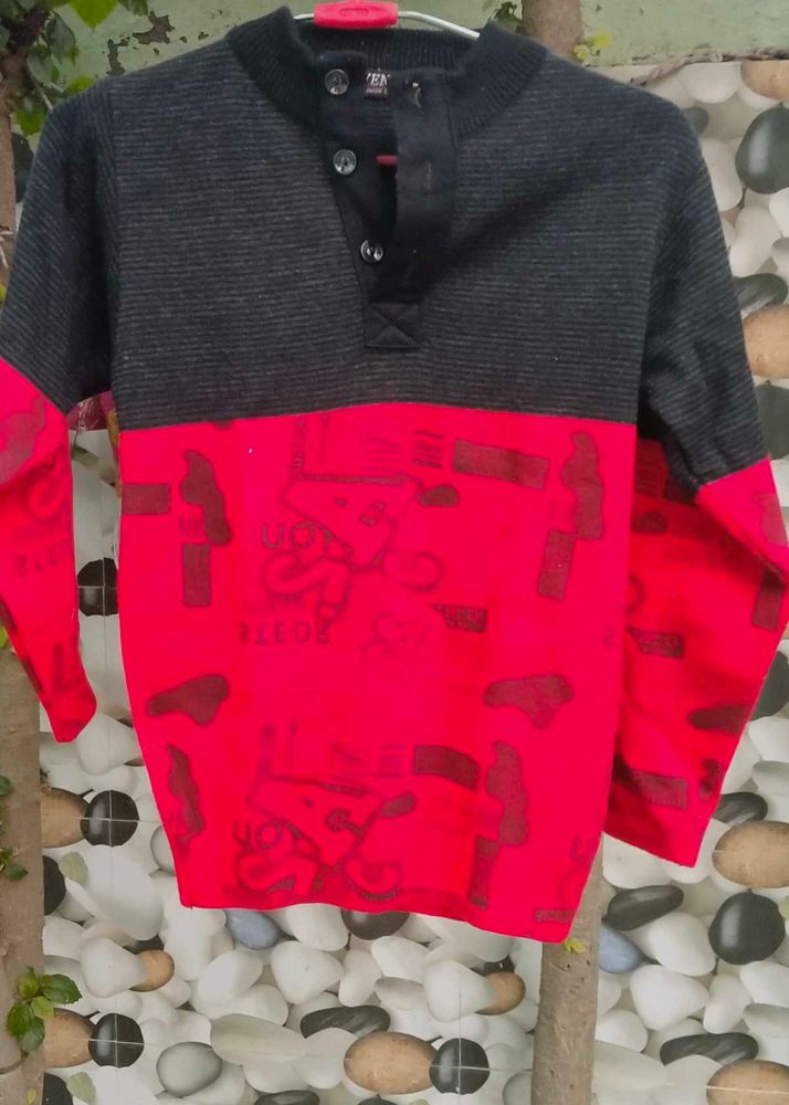 Black and red sweater