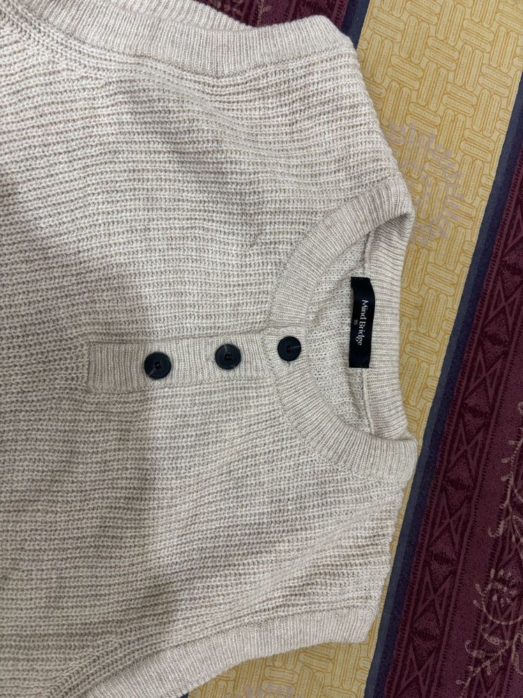 Knitted Vest with Buttons