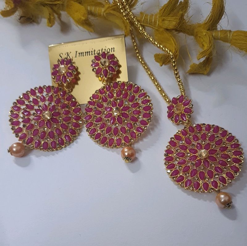 Pink Pendent Set