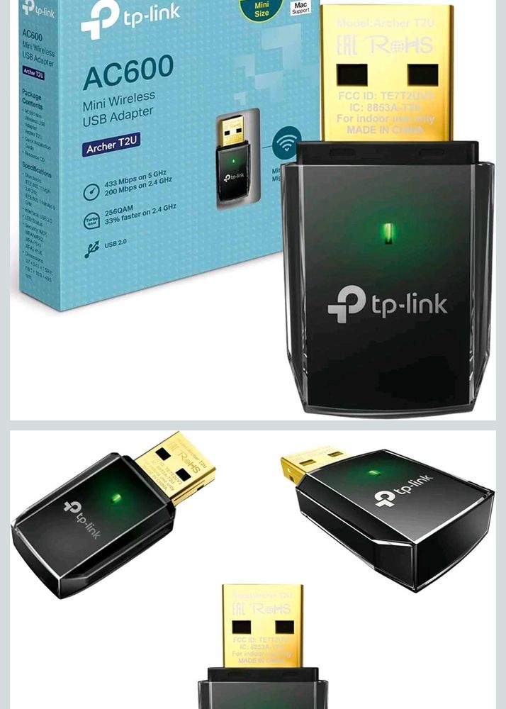 TP-Link AC600 Dual-Band Wi-Fi Adapter (Archer T2U)