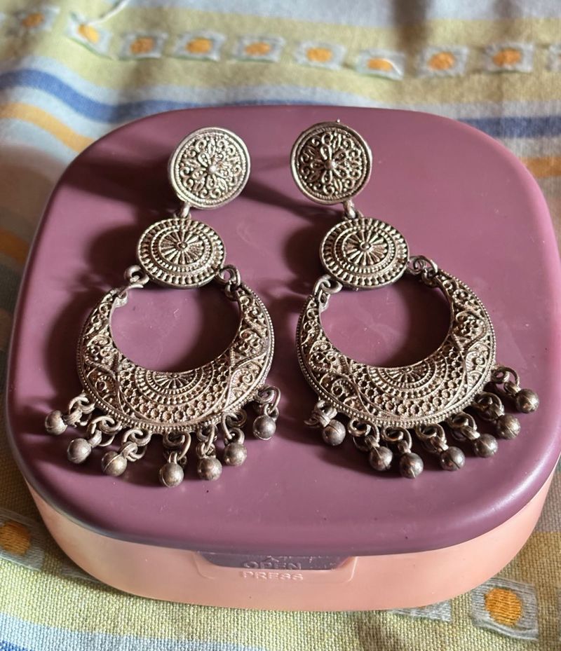 Silver Boho Dangle Earrings