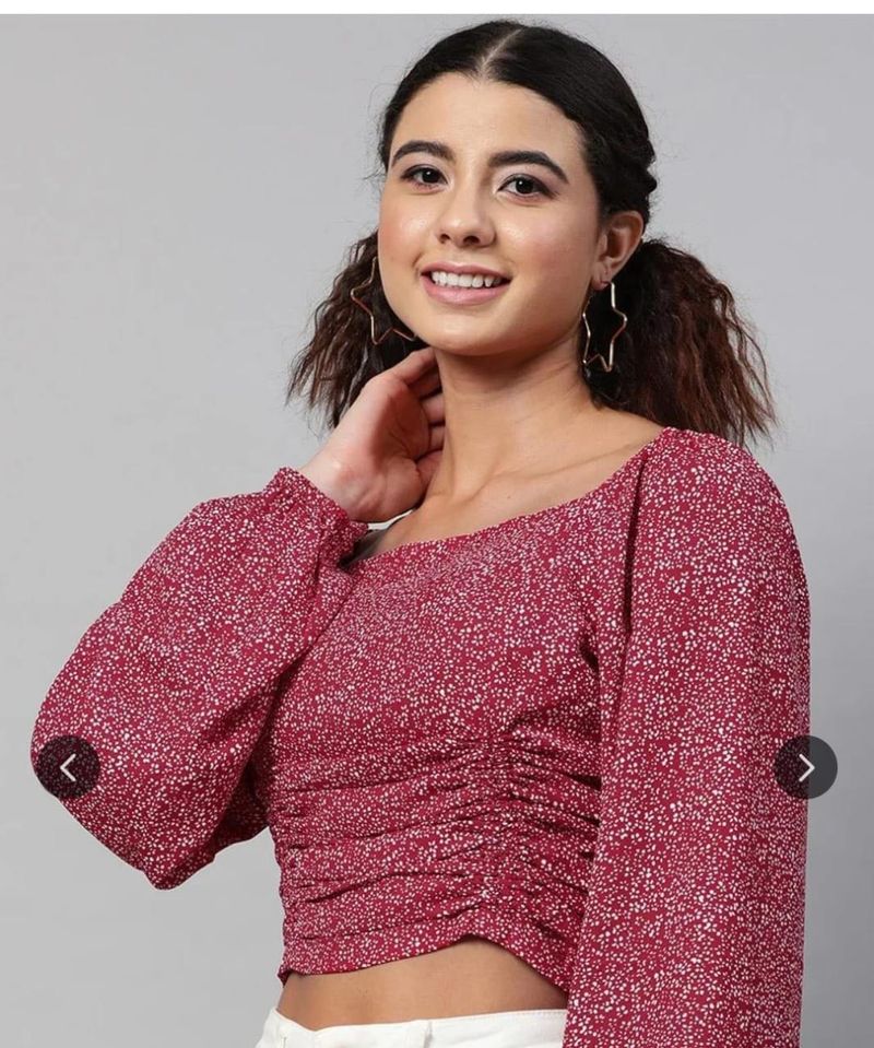 Floral Print Crop Top