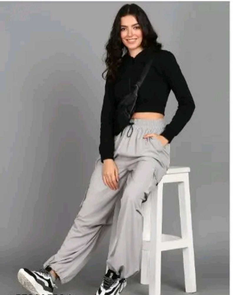 Grey Cargo Pants