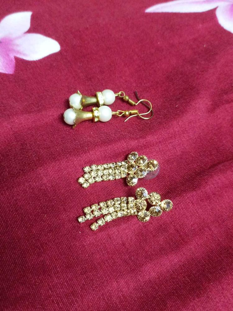 Sparkly &amp; Pearl Earring Set Combo