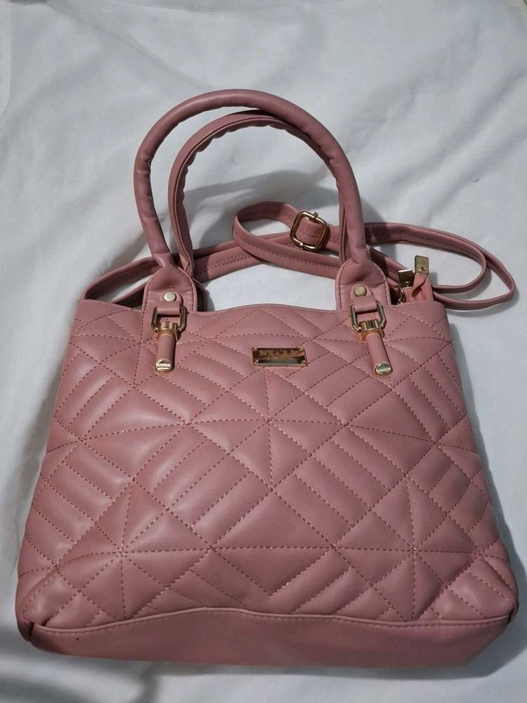 Quilted Pink Handbag