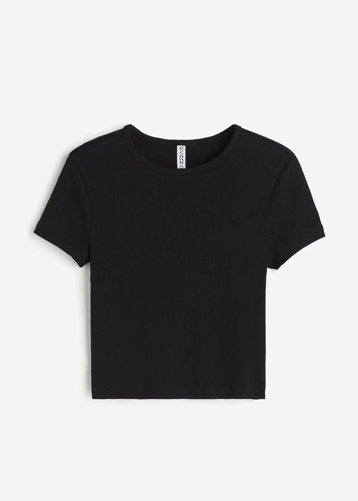 HnM black ribbed top