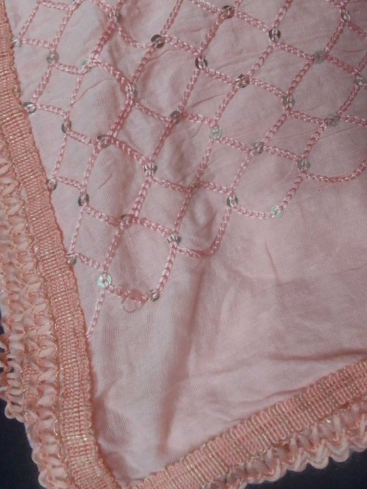 Vintage Pink Sequin Scarf