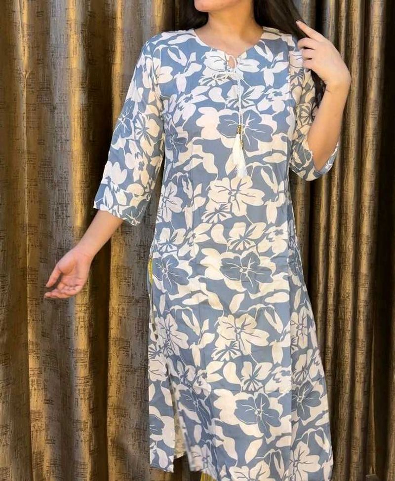 Rayon Floral Kurti