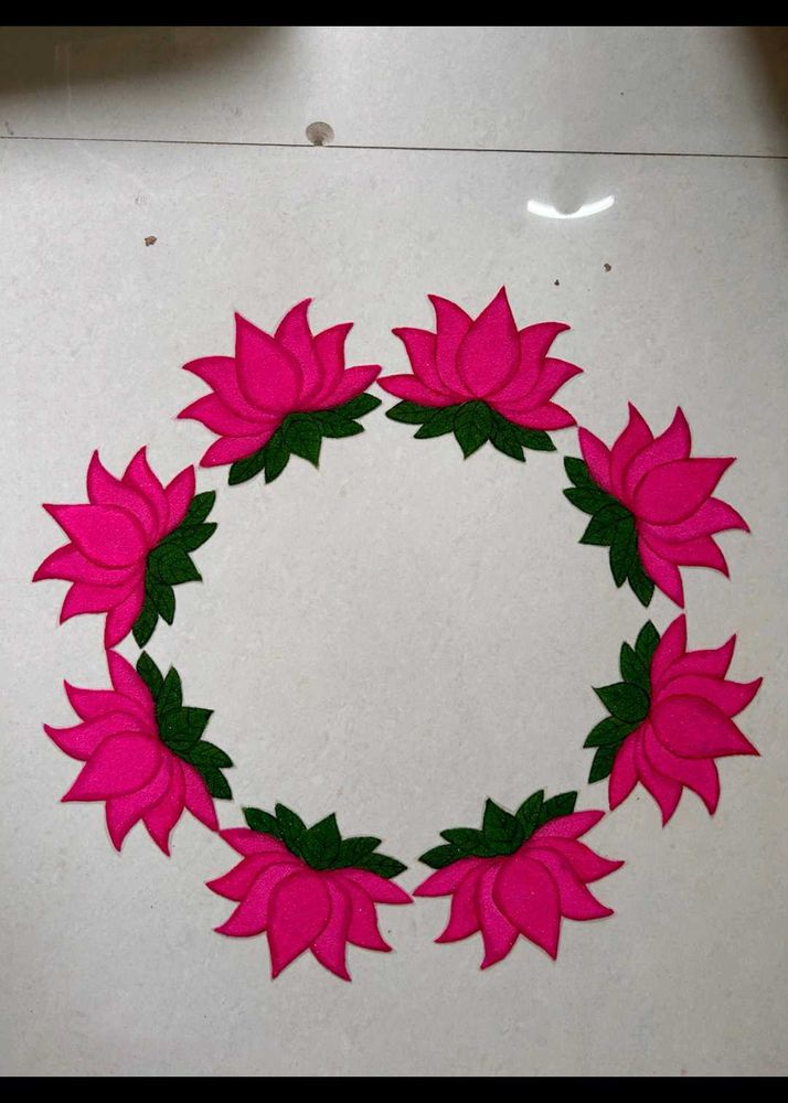Lotus ready rangoli