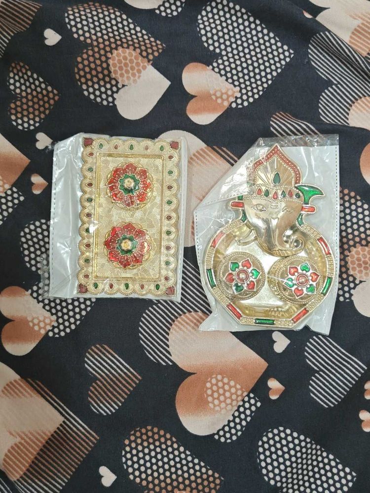 Decorative Pooja Thali Set Pack Of 2