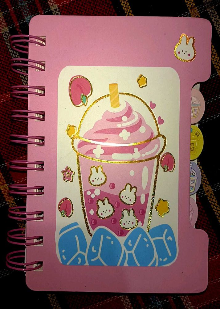 Cute Boba Tea Spiral Notebook