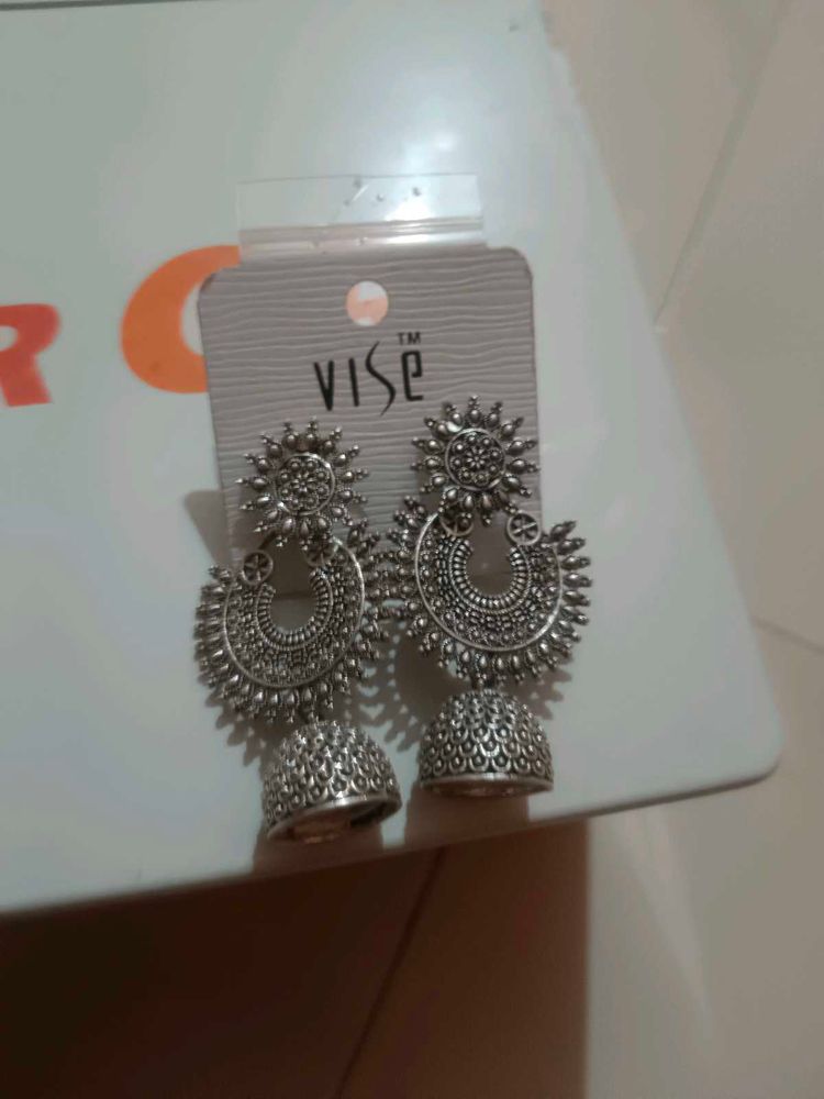 Oxidized Jhumka Earrings