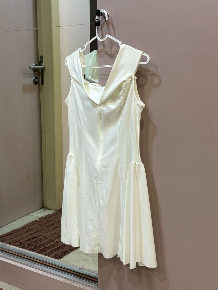 White Off-Shoulder Eyelet Dress