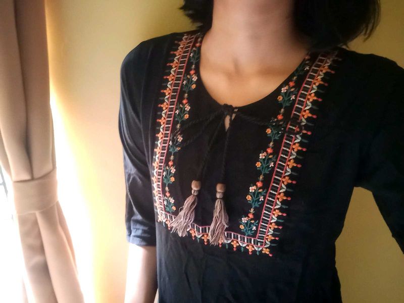 Black Kurti Top