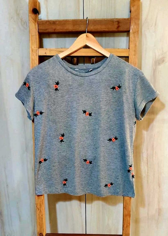 Grey Cotton Top Size-34-36